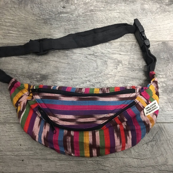 Native Handmade Travel Pocket Womens Fanny Pack Waist Bag Made In Guatemala - Picture 4 of 6